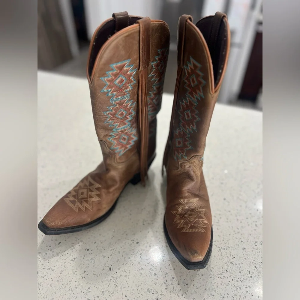 LAREDO WOMEN'S CHARMAYNE Cowboy Sz 9
WESTERN BOOTS SNIP TOE Teal - Picture 3 of 9